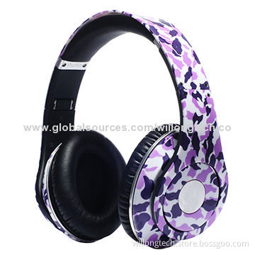 Fashion Design Water Transfer Printed Headphones, Soft Earmuff, Comfortable to Wear